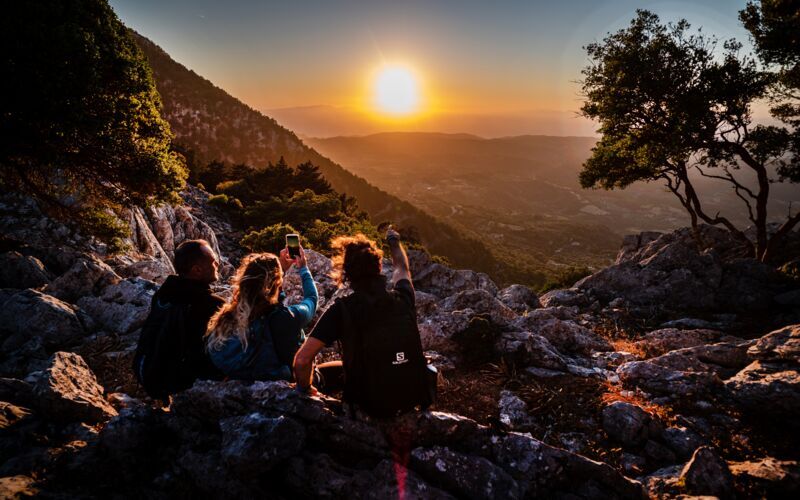 Solnedgangstur ved Profitis Ilias