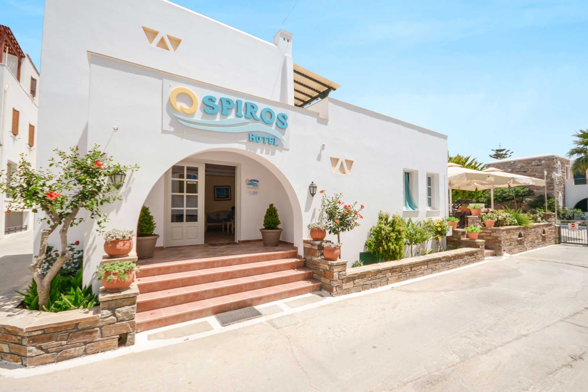 Hotell Spiros i Naxos by, Hellas.