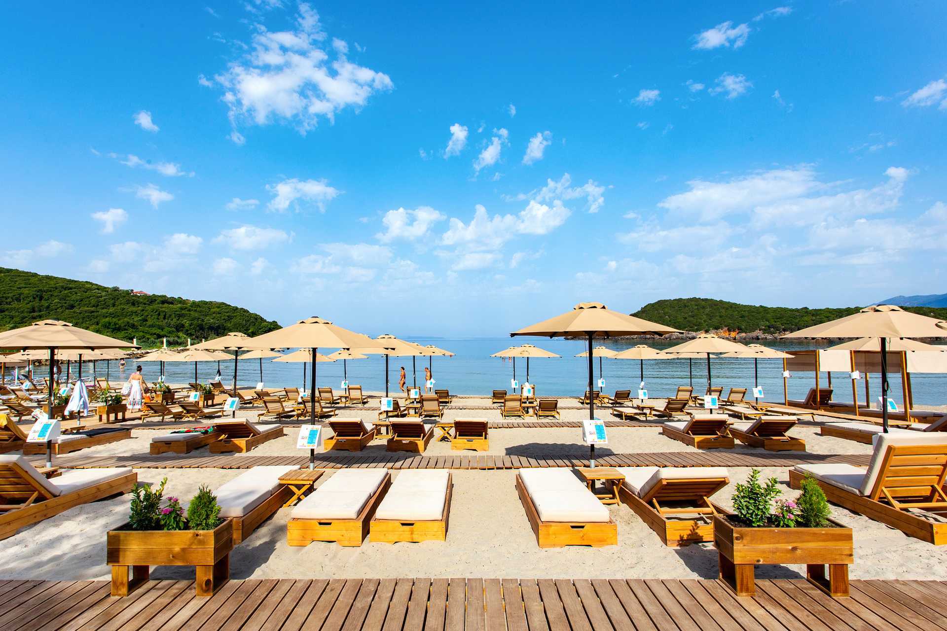 Stranden ved hotellet