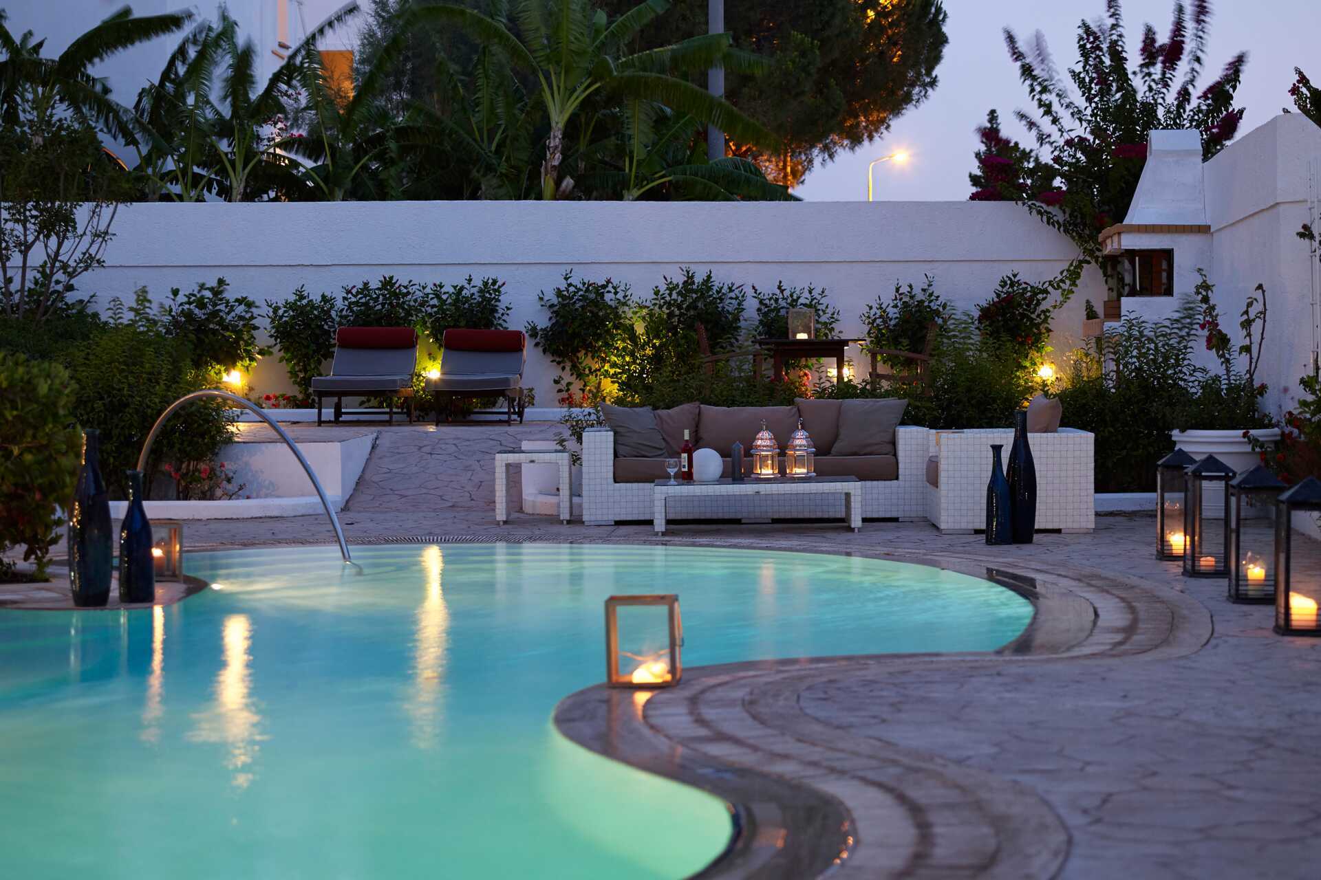 Toroms suite med delt basseng på Esperos Blue Village and Spa, Rhodos.