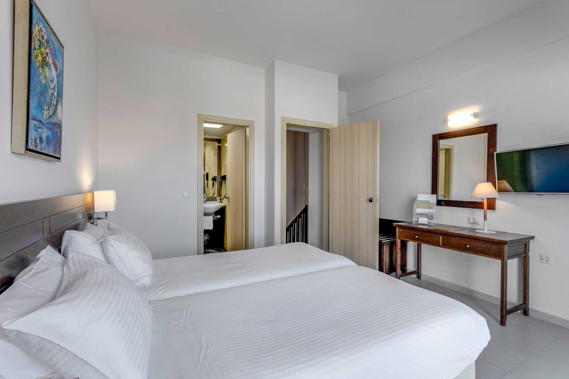 Toromsleilighet i etasje på Casa di Porto på Kreta, Hellas.