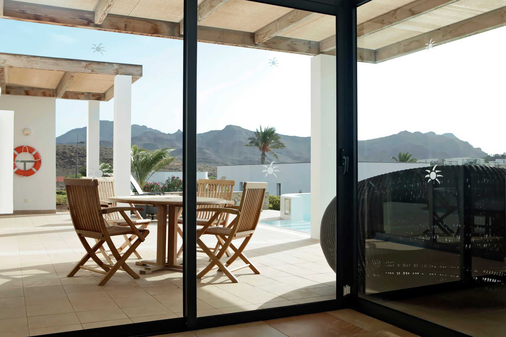 Treroms villa på Playitas Resort på Fuerteventura, Kanariøyene.