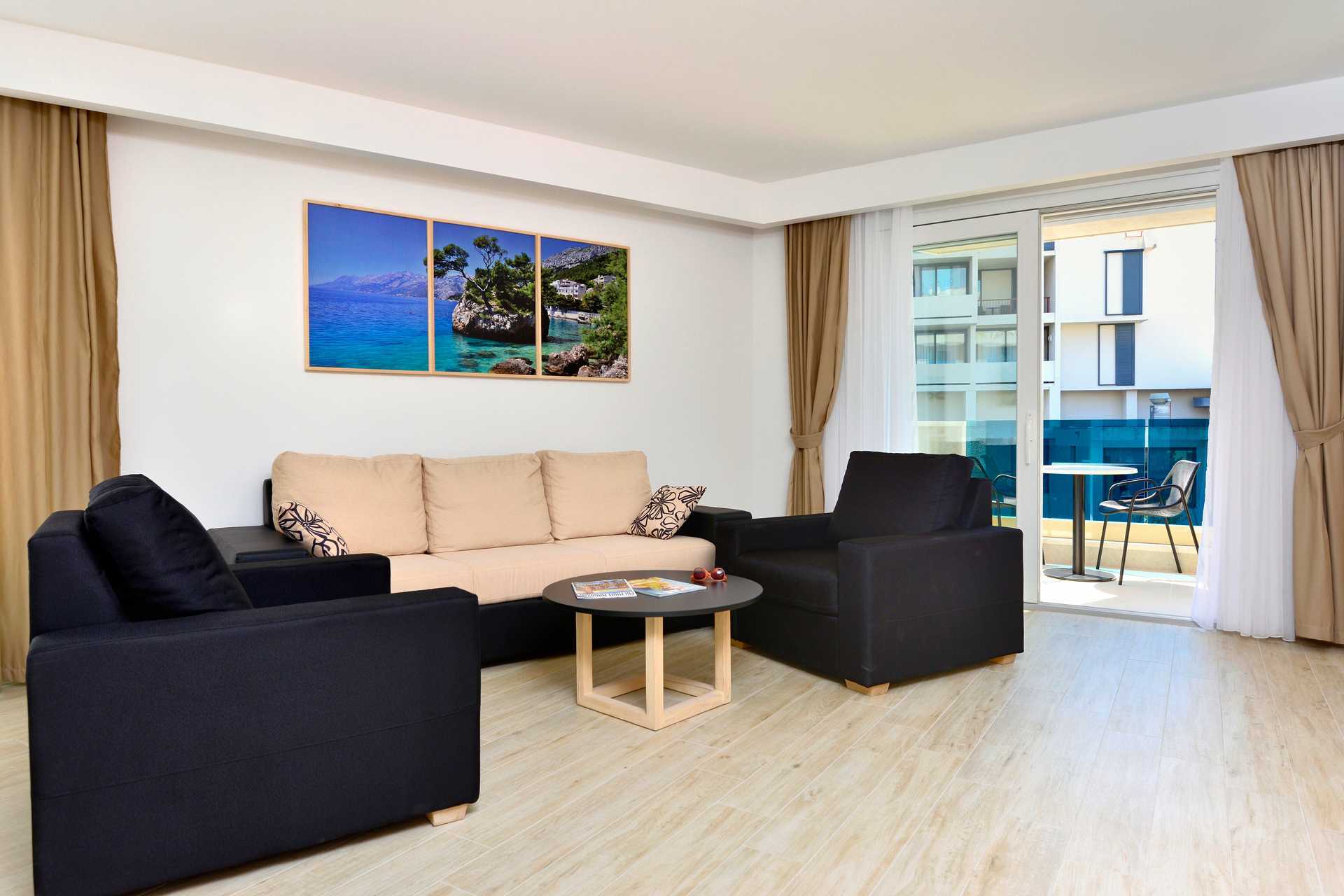 Treromsleilighet – City Beach i Makarska i Kroatia