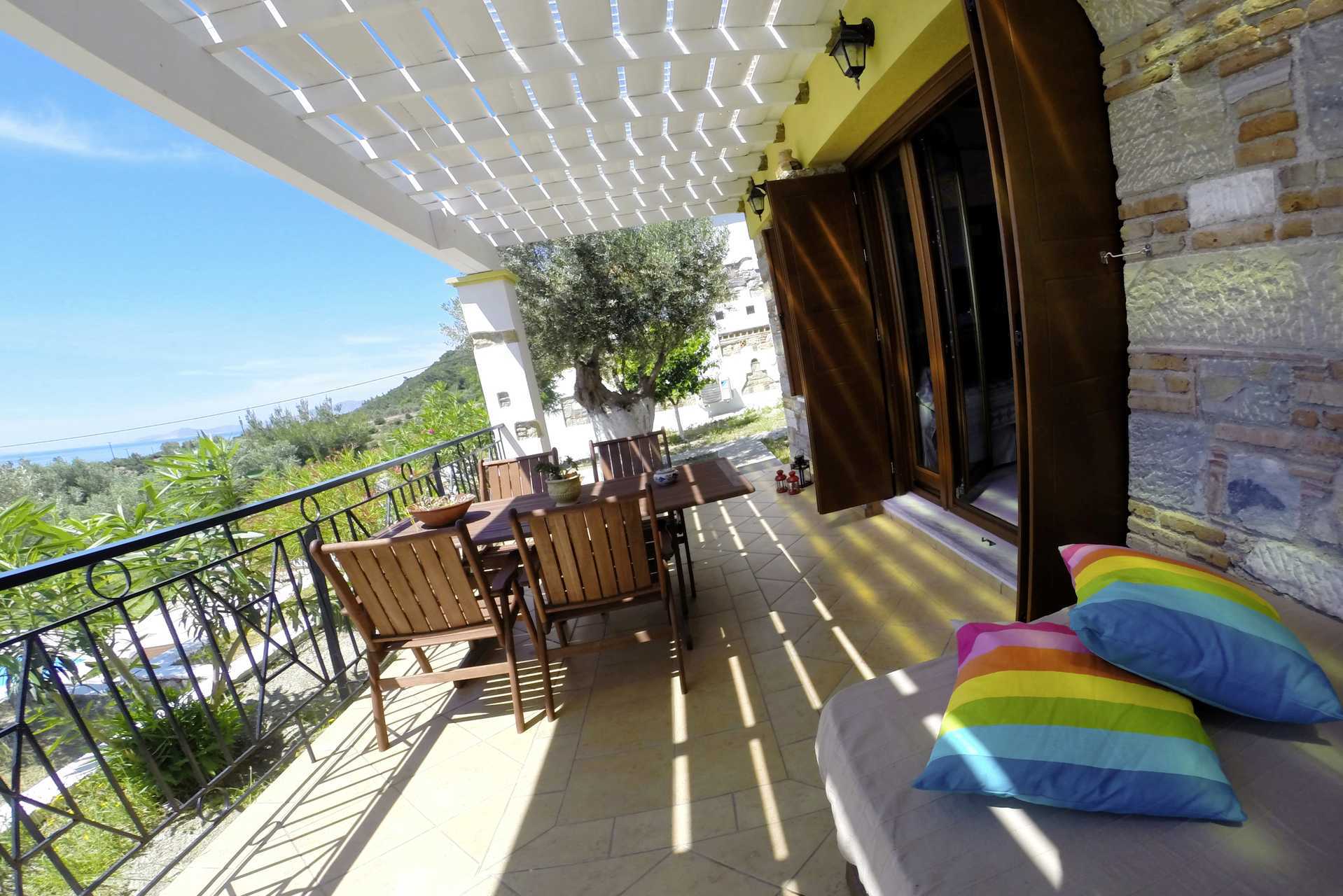 Treromsleilighet på Villa Eleonas i Votsalakia på Samos, Hellas.