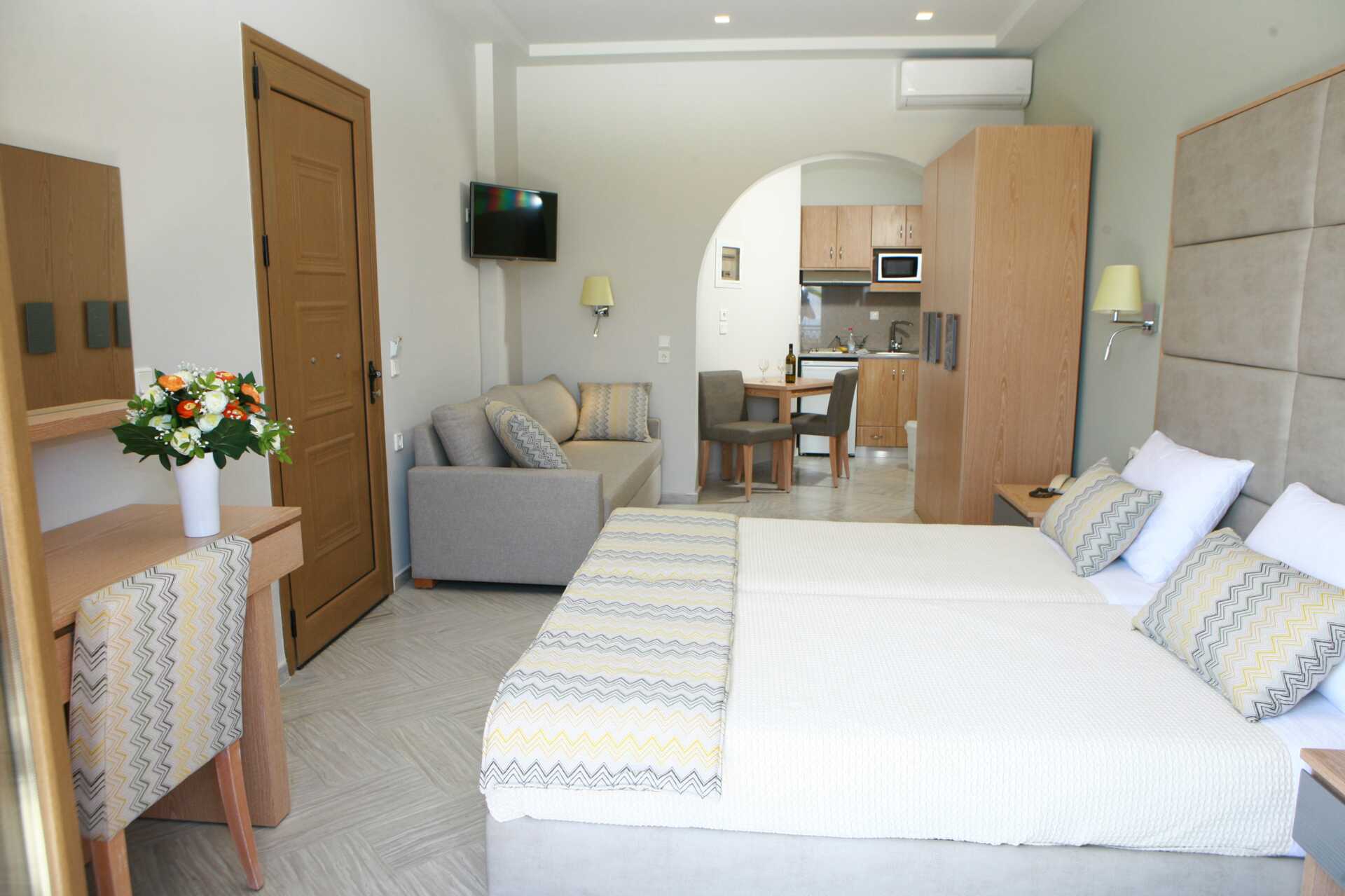 Større ettromsleilighet på Vekios i Parga, Hellas.