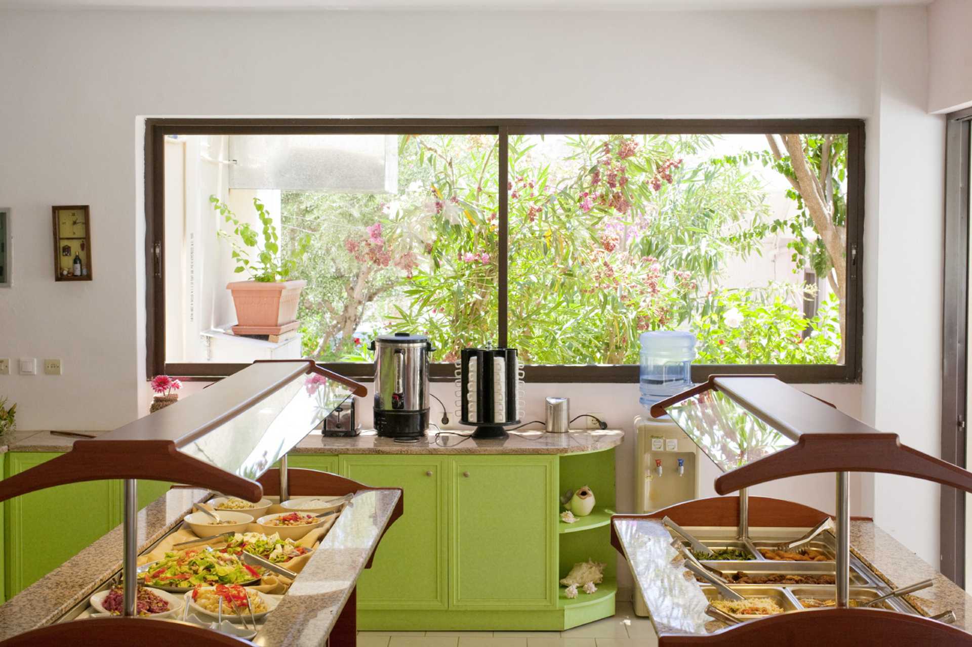 Restaurant på Venezia i Karpathos by, Hellas.